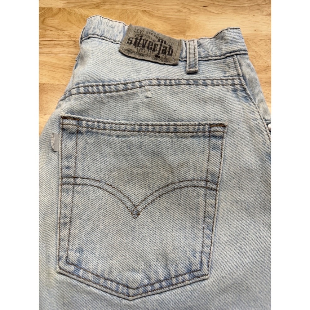 Levis SilverTab LOOSE Vintage Denim Blue Jeans Men's 33x36* Made in USA 90s Punk - Picture 5 of 15